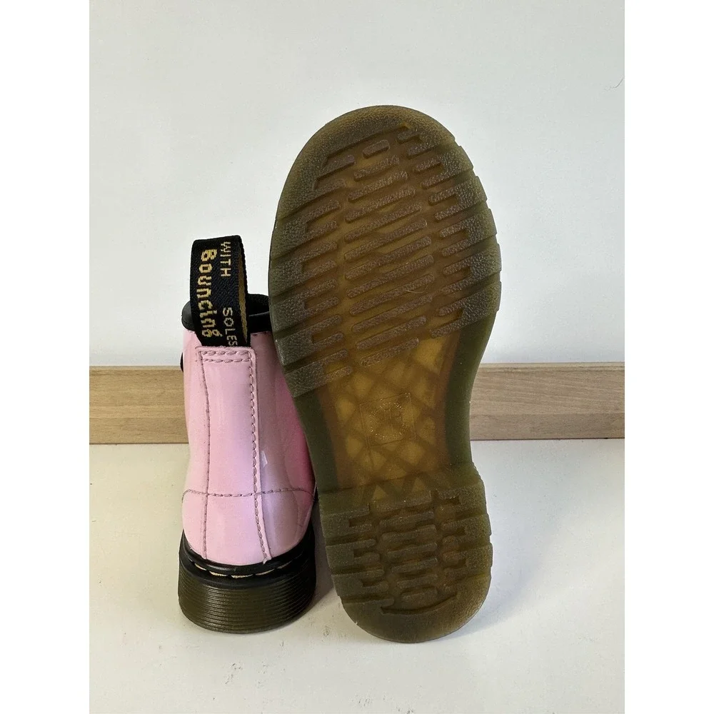 Dr. Martens 1460 J Boots Pink Patent Leather Zip / Kids' 10
